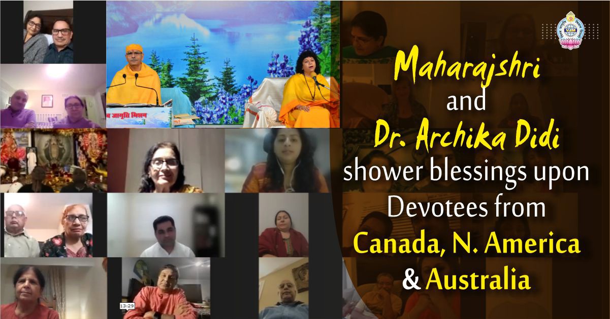 Maharajshri showers blessings upon Devotees from Canada, N. America & Australia